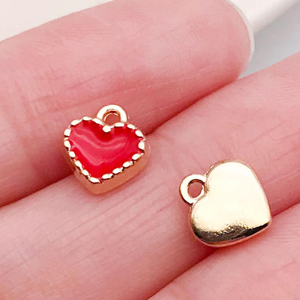 Red And Love Heart Peach Jewellery Accessories Diy Bracelet Keychain Necklace Pendant Alloy Oil Drop