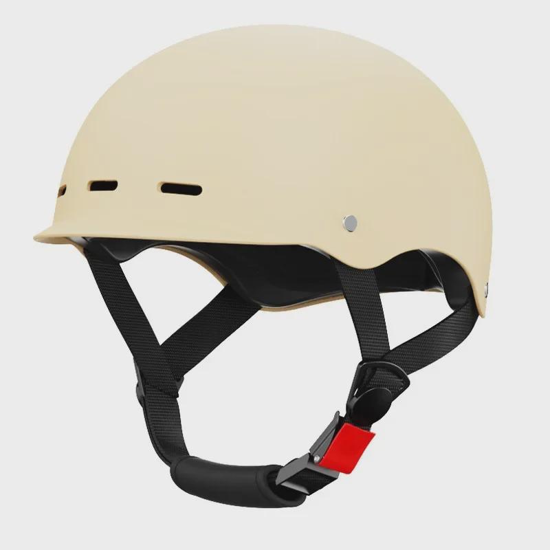 Universal All-Season Electric Bike Safety Helmet for Men and Women - Summer Half Helmet for Riding