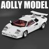 1/24 Lamborghini Countach LP5000s Alloy Classic Sports Car Model Diecast Metal Track Racing Car Vehicles Model Sound and Light Kids Toy Gift