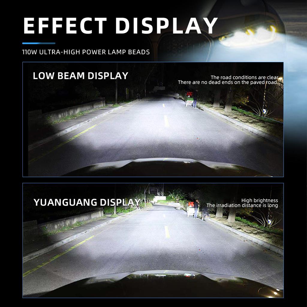 H4 H11 LED Headlight 30W Canbus Fog Light 12V Hi/Lo Beam Light Super Bright Daytime Running Light 6000K A80 Lens Car Accessories