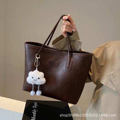 High Sense Fashion Versatile Shoulder Commuter Bag Women's Autumn New Students Class Large Capacity Tote Bag