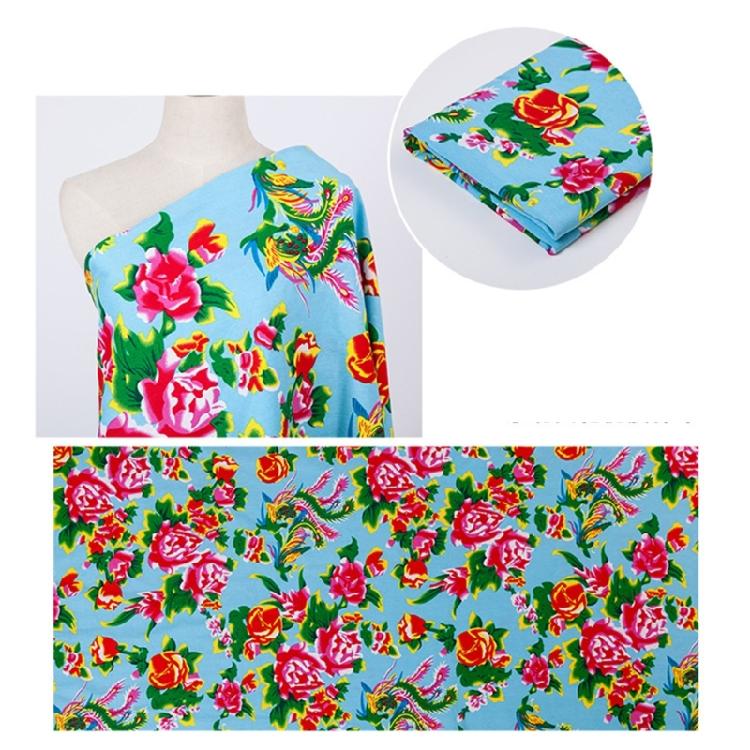 Blumen Baumwollstoff zum Nähen Basteln Heimdekoration 160 cm Breit Nähbaumwollstoff für Bekleidung Accessoires