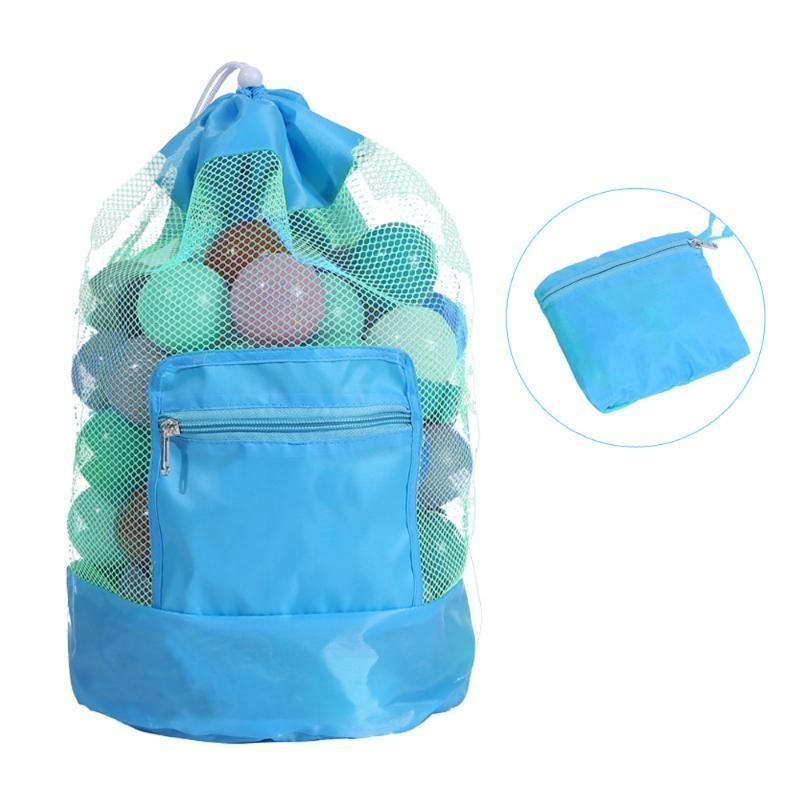 1Pc Foldable Beach Bag Sand Away Beach Mesh Toy Sea Shell Tote Kids Toy Storage Bag