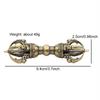 Vintage Copper Vajra Pestle Feng Shui Ornament Religious Collection Buddha Instrument Home Decorations Antique Brass Desk Decors