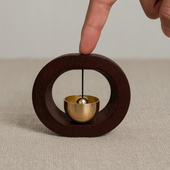Magnetic Shopkeepers Bell C-shape Wooden Decorative Wind for Door Opening Door Bell Chime