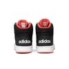 Adidas Hoops 2.0 Mid J 'Black Hi-Res Red' (Unisex) Core Black / Cloud White / Hi-Res Red Kids' Skateboarding Shoes B75743