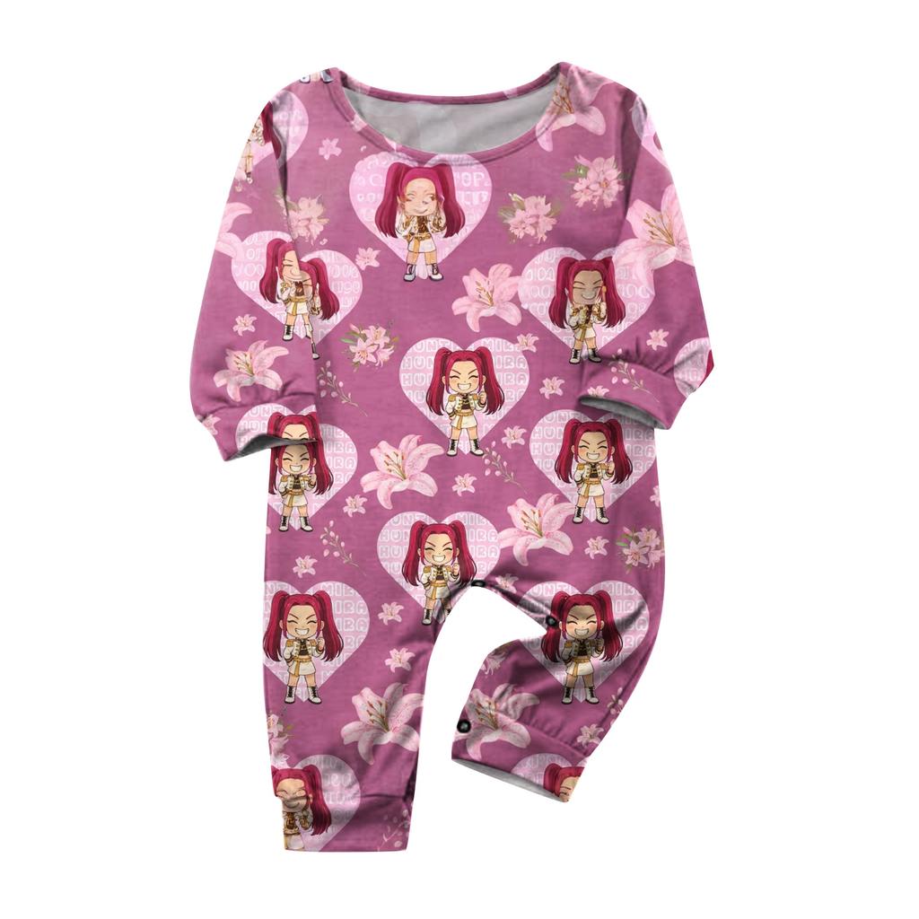 Prints Family Matching Long Sleeve Tops+Pants Set Family Matching Sets