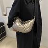 Space Cotton Shoulder Bag Fashion Hobo Crossbody Bags Lattice Pattern All-match Large Capacity Handbags