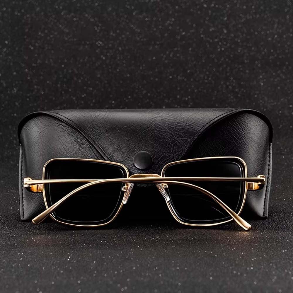 Gradient Retro Square Sunnies Indian Style Anti-UV Glasses Unisex Polarizing Lens Sunglasses  Gift