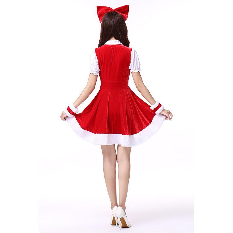 Women Deluxe Mrs Santa Claus Christmas Fancy Dress Costume For Festive Celebrations