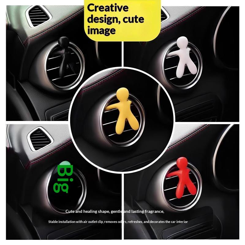 3D Creative Little Elves Air Freshener Natural Fruit Fragrance Car Air Vent Outlet Solid Aromatherapy Fashion Cute Car Interior