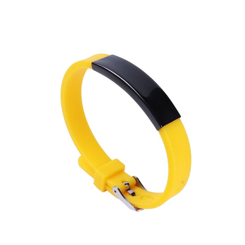 Personalized Custom Name Number Children Silicone Bracelet Silicone Stainless Steel Bracelets Jewelry Gift