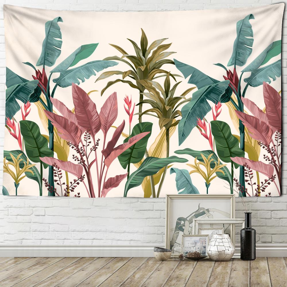 Tapiserie de Perete Frunză de Palmier Plante Tropicale Naturale Estetică Boemă Hippie Cameră Decor Acasă