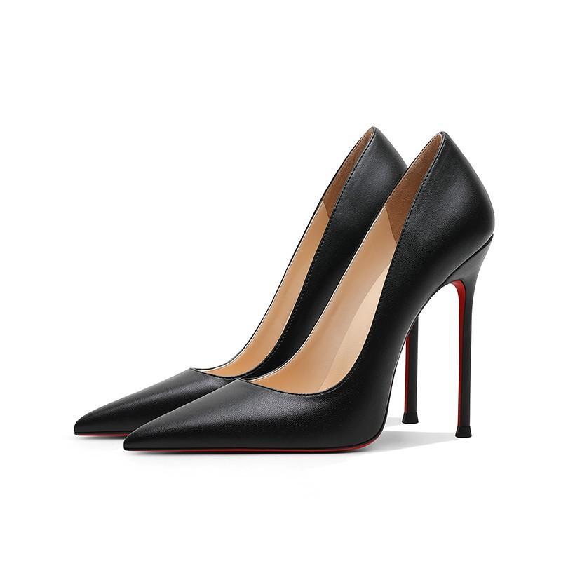 Red-soled high heels women`s thin heels