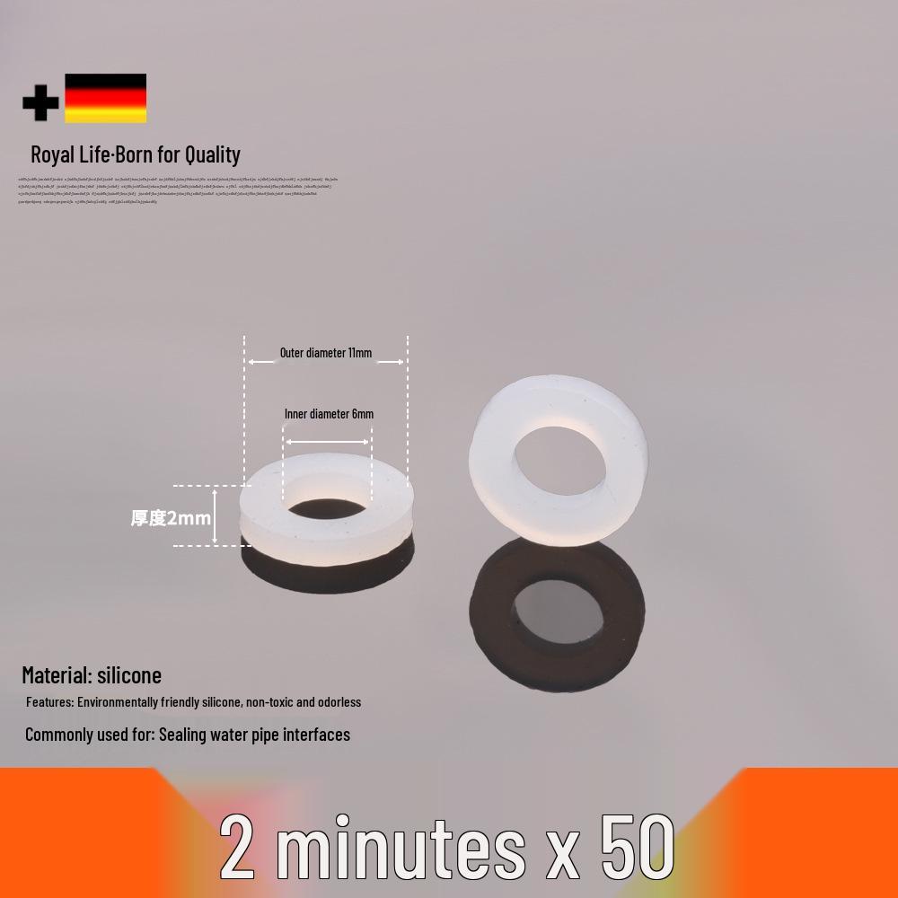 1-Inch Silicone Rubber Gasket Ring for Water Heaters and Pipes - 4-Minute Seal Flat Gasket