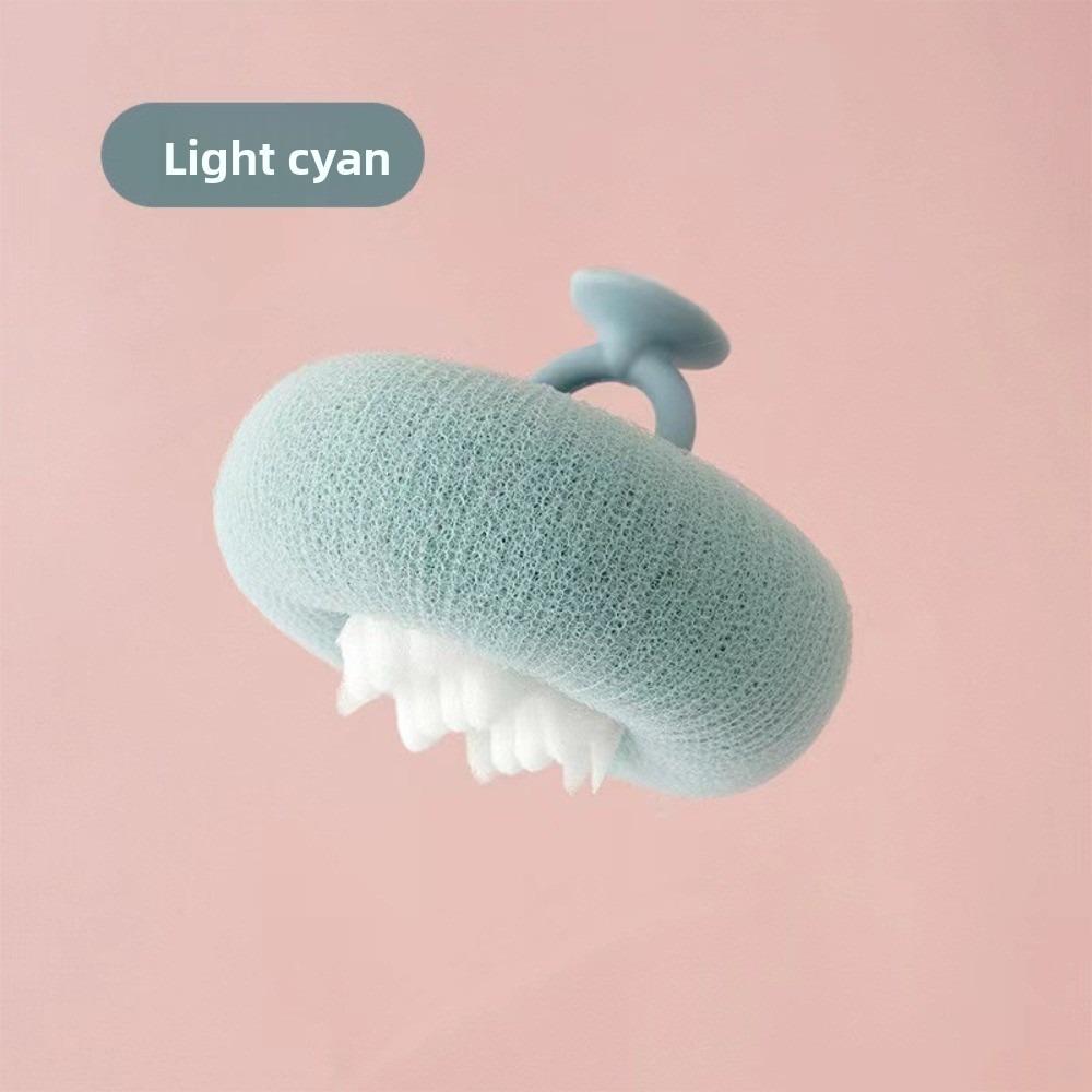 Superweicher Sonnenblumen-Saugnapf-Badeball Mehrfarbiges Netz Runde Form Badeschwamm Reinigungsbürste Multifunktional