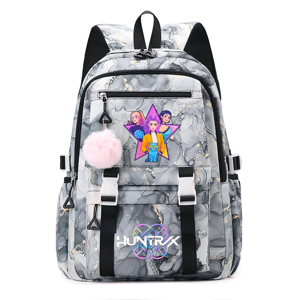 Rucsac Imprimat cu Demon Hunters K-Pop Desen Animale Școlar pentru Adolescent Student Fată Băiat Geantă pentru Cărți Capacitate Mare Impermeabilă Geantă de Călătorie Mochila