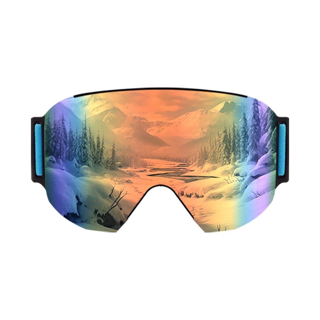 NICESEEM K018 Custom Anti-UV Winter Sport Ski Eyewear Cylindrical Magnetic Snowboard Goggles Magnet Electroplated Dazzling