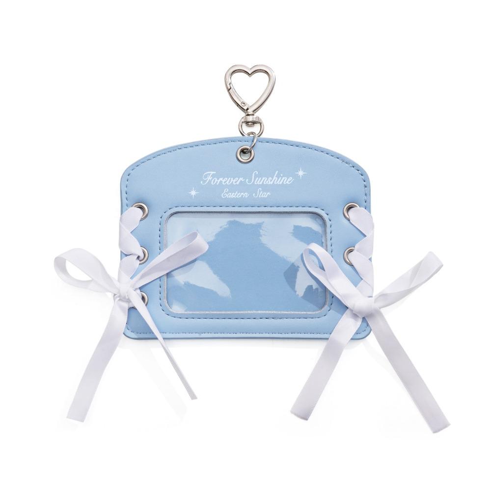 

Корейский идол балеткор держатель для фотокарточек лента держатель для проездного милый ПУ держатель для фотокарточек леди синий