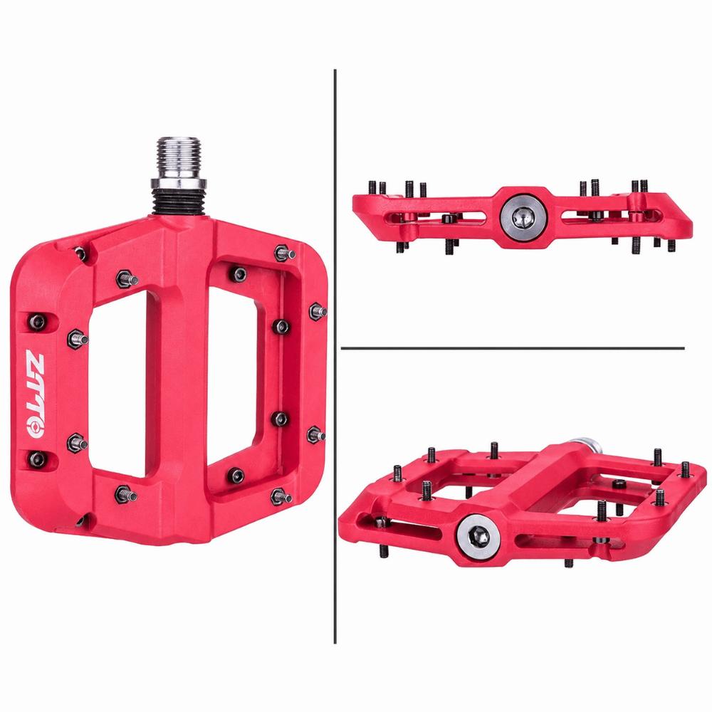 1 Pair Non Slip Mountain Bike Pedals 9/16 Inch Bike Flat Pedals  Road BMX MTB