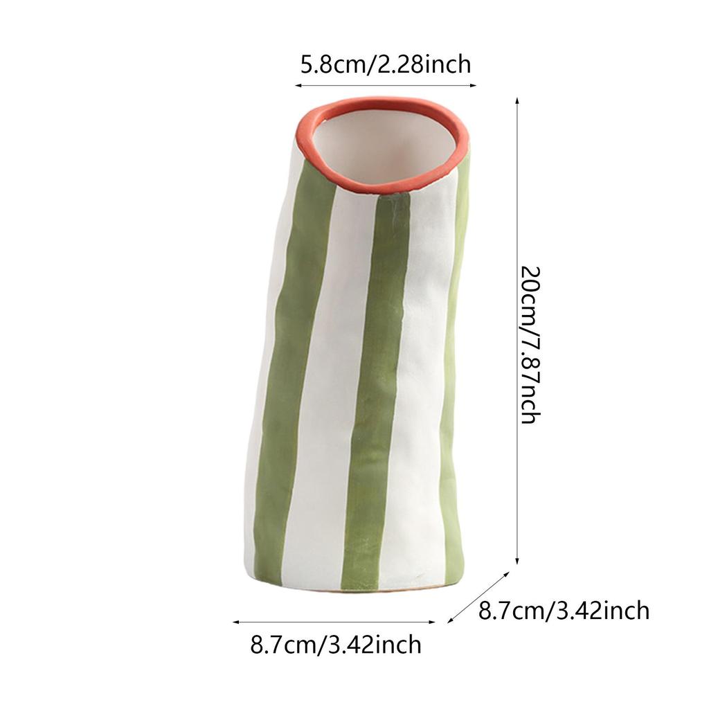 Ceramic Flower Vase Decorative Vase Housewarming Gift Flower Arrangement Modern Geometric Vase for Fireplace Shelf Bedroom