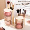 Rotating Multi-layer Makeup Organizer: Dustproof Storage for Sponges, Brushes, Lipsticks