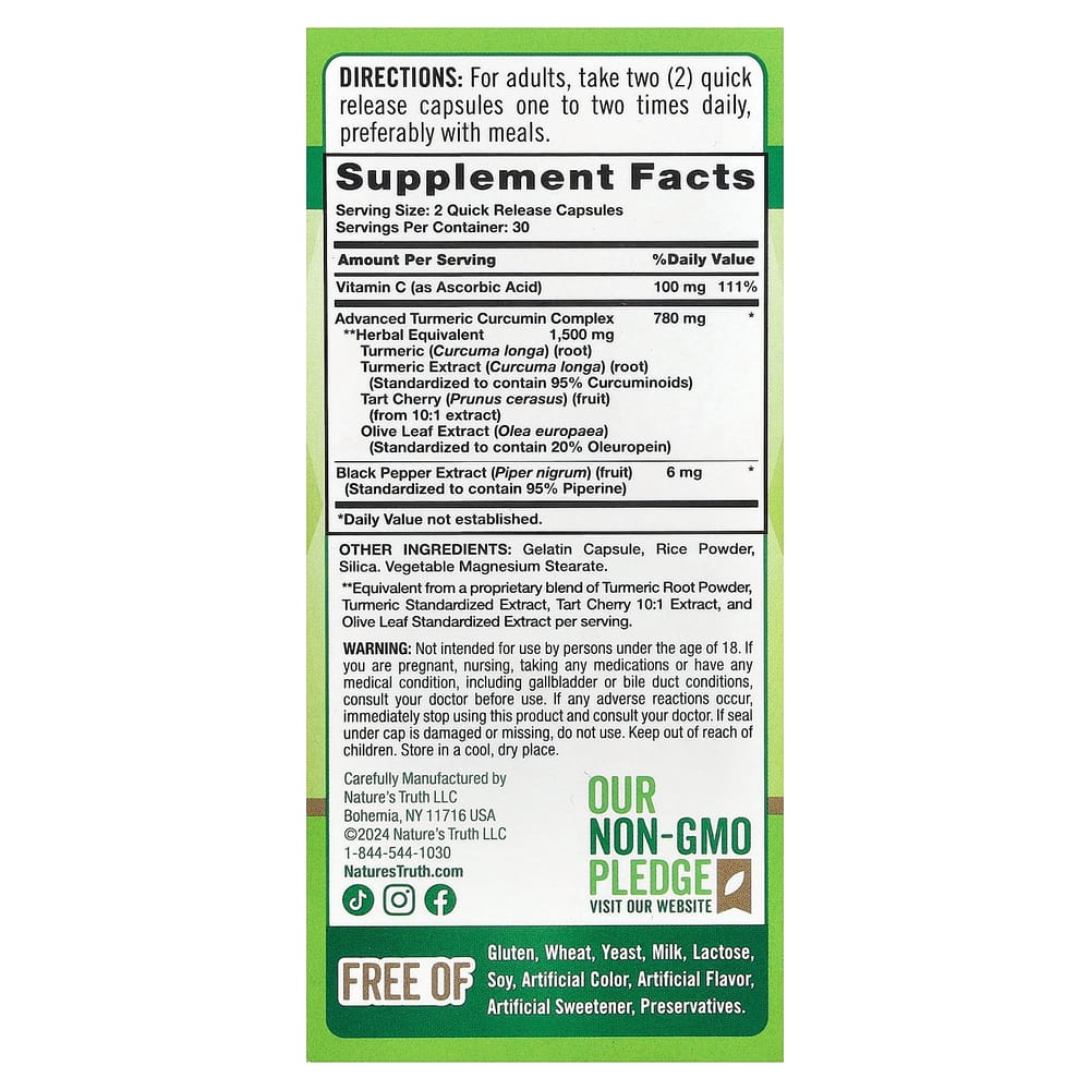 iHerb Nature's Truth Turmeric Curcumin Complex 1500mg 60 Capsules