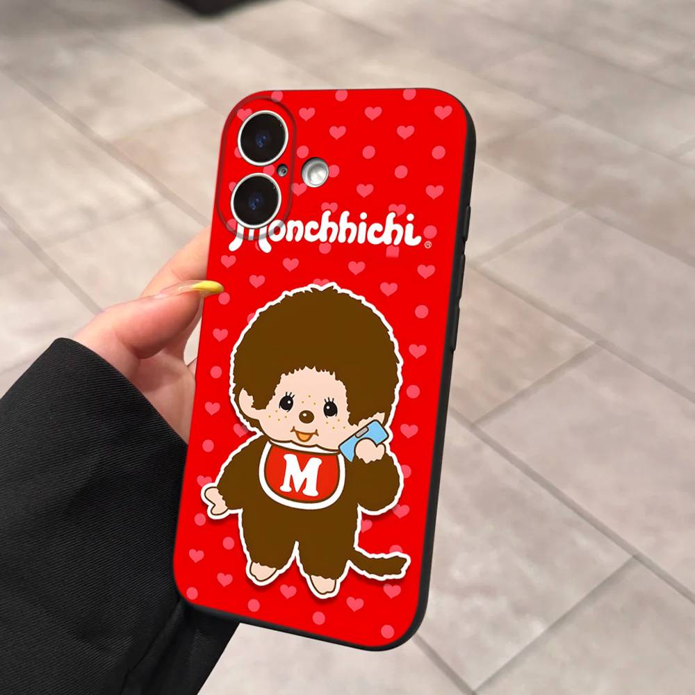 Cute M-monchhichis-s Phone Case For Iphone 17 16 15 16e 14 13 12 11 Pro Max Plus Case Cover Coque
