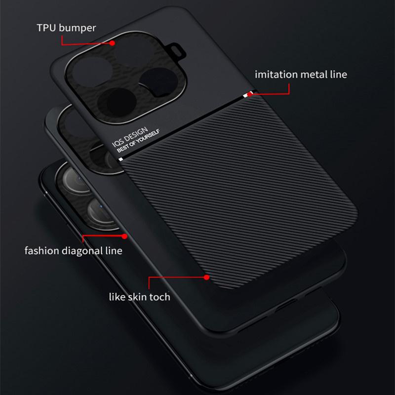 Magnetische Hülle für Xiaomi 15T 15T Pro 5G Mi 15 Schutzhülle Robust Rutschfest Eingebaute Metallplatte Coque Fundas Capa