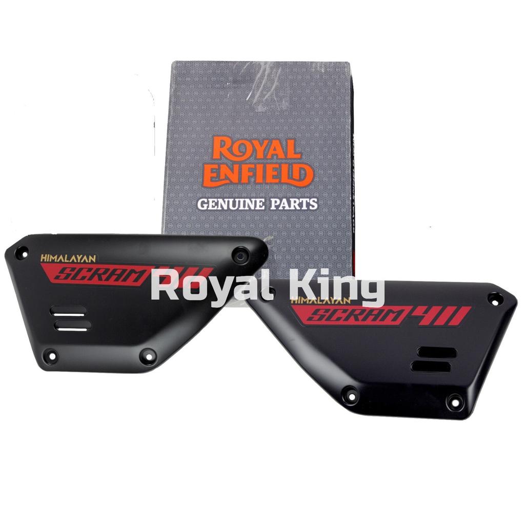 Royal Enfield "LH & RH Side Panel With Decal" "Blazing Black Scram 411cc"