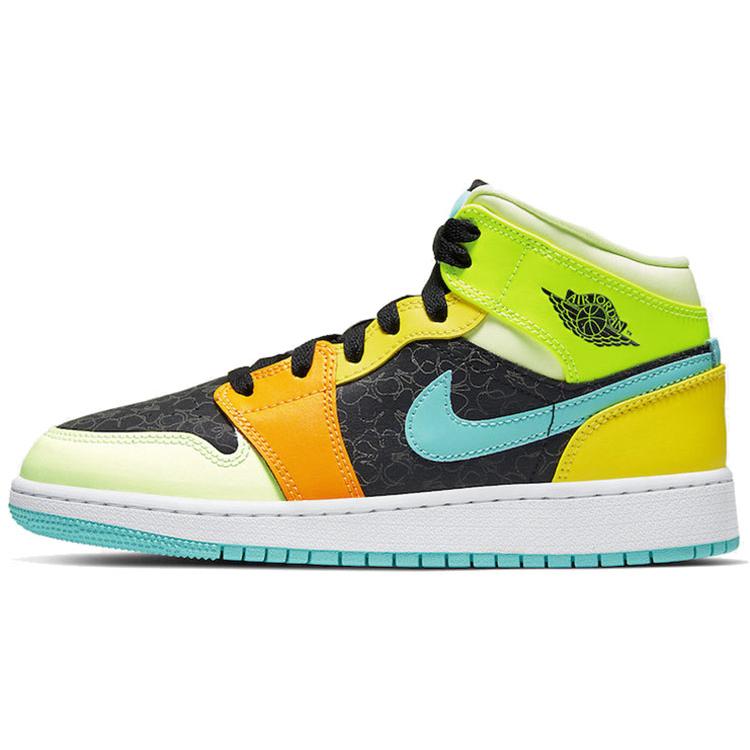 Jordan 1 Mid SE Aurora Green GS BQ6931-037 37.5