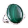 Natürlicher Malachit Edelstein 925 Massiv Sterlingsilber Schmuck Ring Größe 9 g5P33