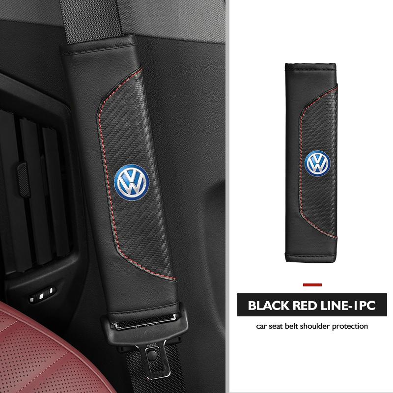 1PC Car Shoulder Protection Texture Seat Belt Protective Cover For Volkswagen VW Polo Jetta Sagitar Magotan Passat B5 B6 B7 CC Zg9