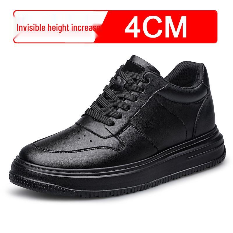 Men's 8cm Invisible Height Increasing Shoes - Breathable White Outdoor Sports & Casual Sneakers