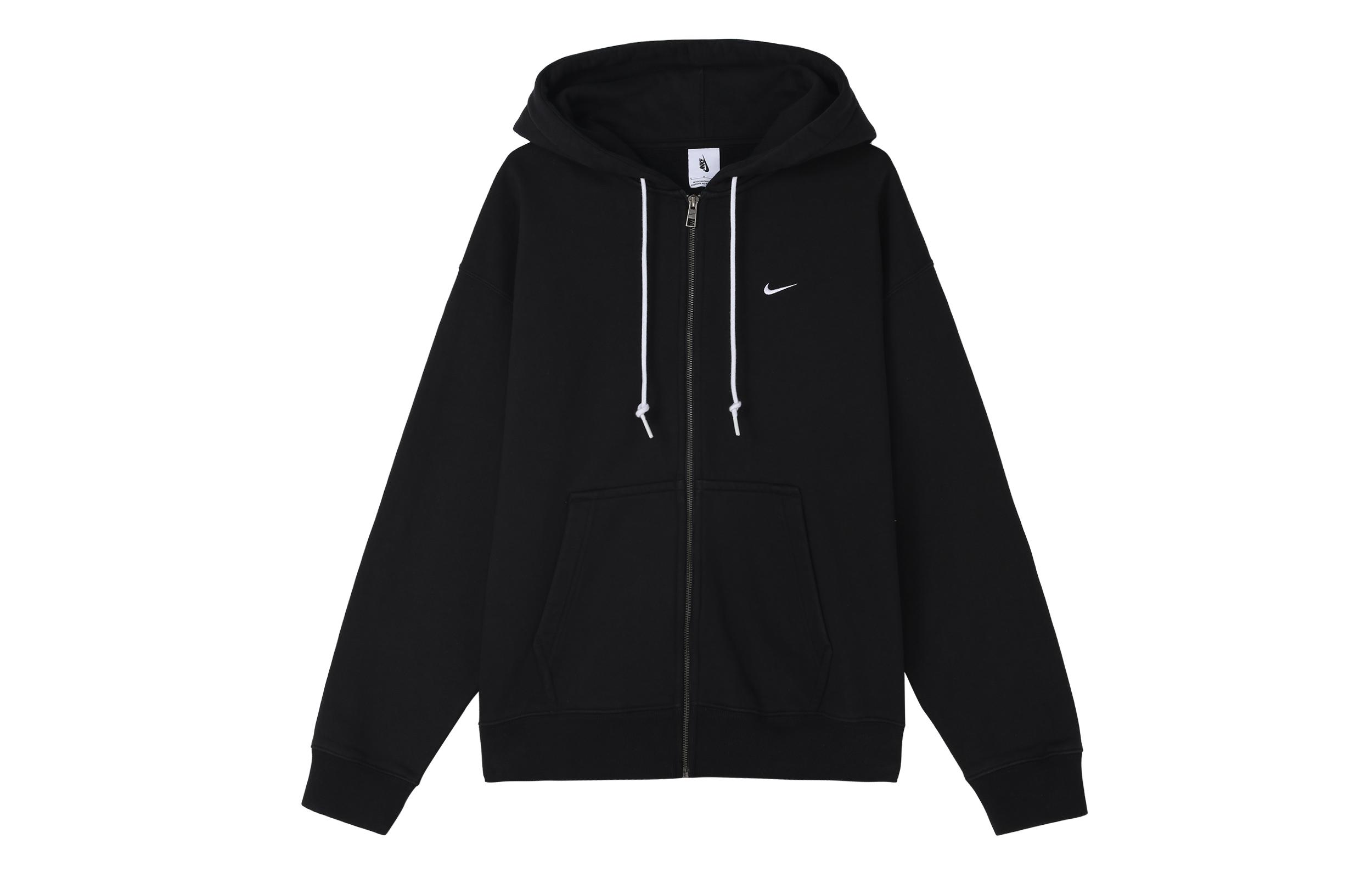 Nike Solo Swoosh Zip Up Drawstring Hoodie DR0404-010 M