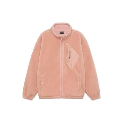 Li-Ning Badfive Sports Basketball Series Warm Sherpa Fleece Loose Knit Jacket With Fleece Collar Unisex Outerwear Misty-Rose AFDR729-2