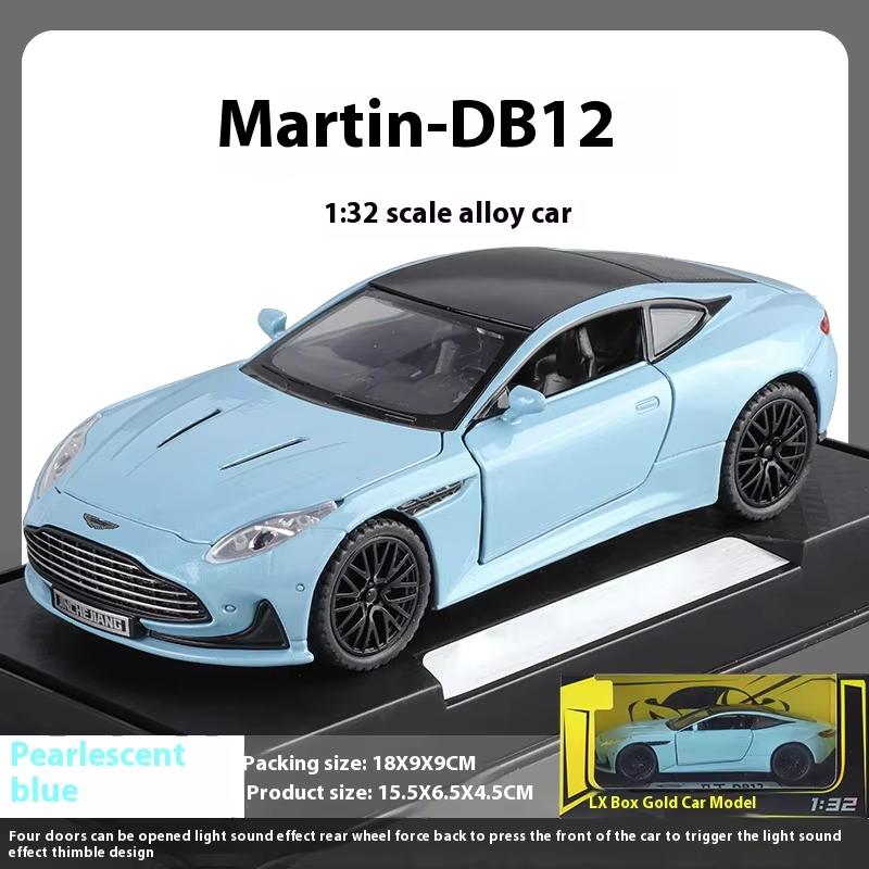 Neu 1:32 Aston Martin DB12 GT Supercar Legierung Diecast Metall Modellauto Sound und Licht Hobby Sammlerstücke Ornamente Geburtstagsgeschenk Jungen