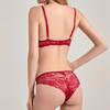 European and American Plus Size Lace Sexy Bra Set Ladies Fashion Gathering Underwear Skin-friendly Breathable Underwear