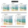 2pcs 2D Flat Printing Curtain Jesus Prayer Beach Ocean Polyester Without Electricity Festive Curtains Use for Door Wall Yard