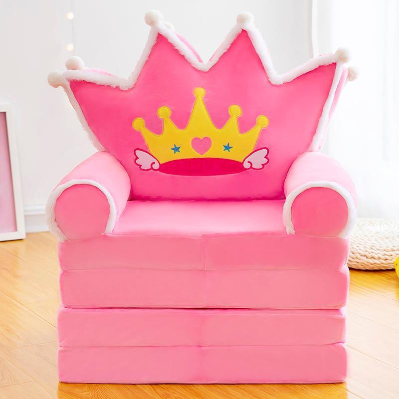 Cartoon Children's Multi-Layer Folding Plush Sofa Bed 