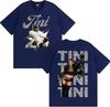 Camisetas Estampadas por Ambos Lados del Álbum de la Cantante Tini Stoessel para Hombres y Mujeres Moda Estética Vintage Camiseta de Algodón Camiseta Oversize