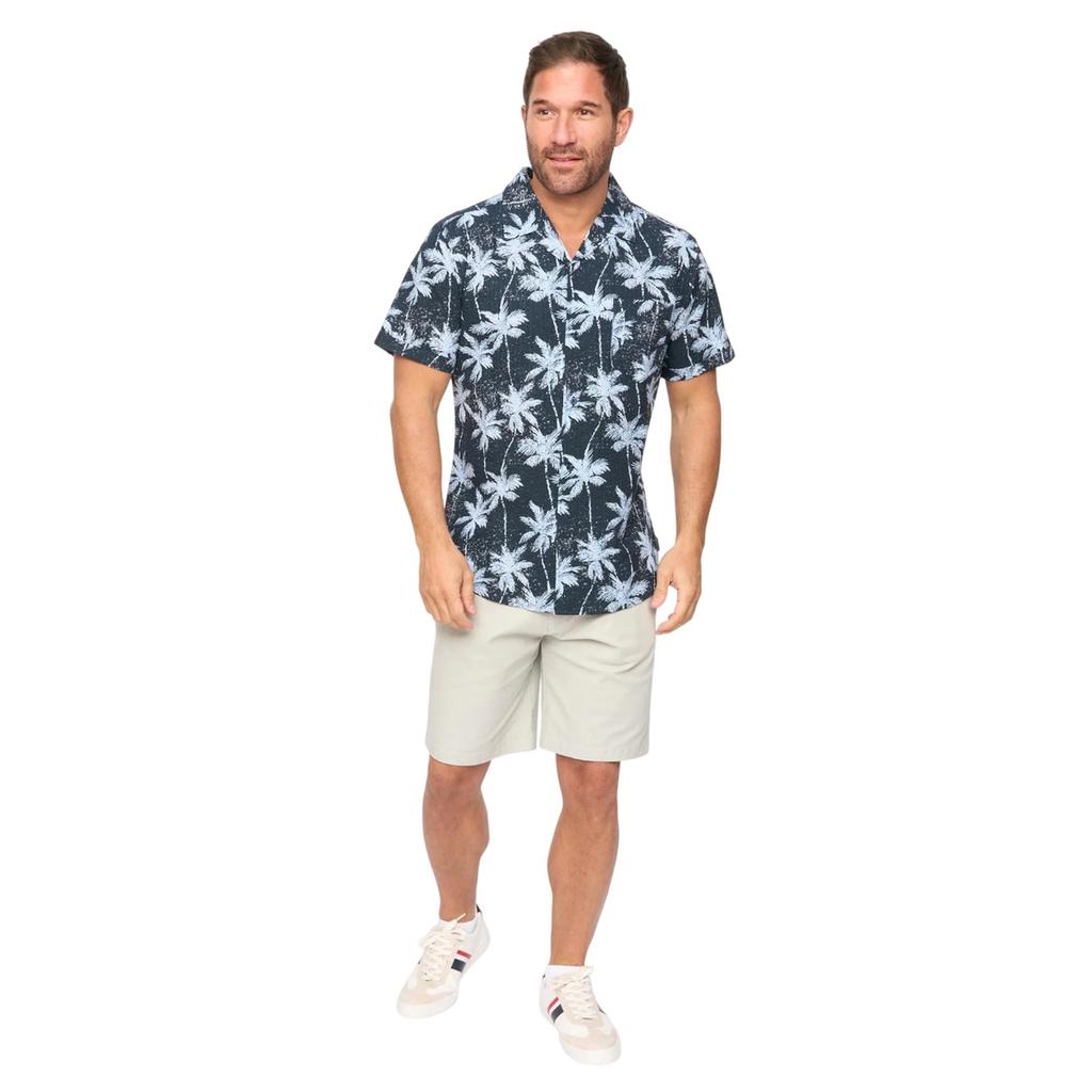 Bewley & Ritch Mens Palmetto Palm Print Short-Sleeved Shirt