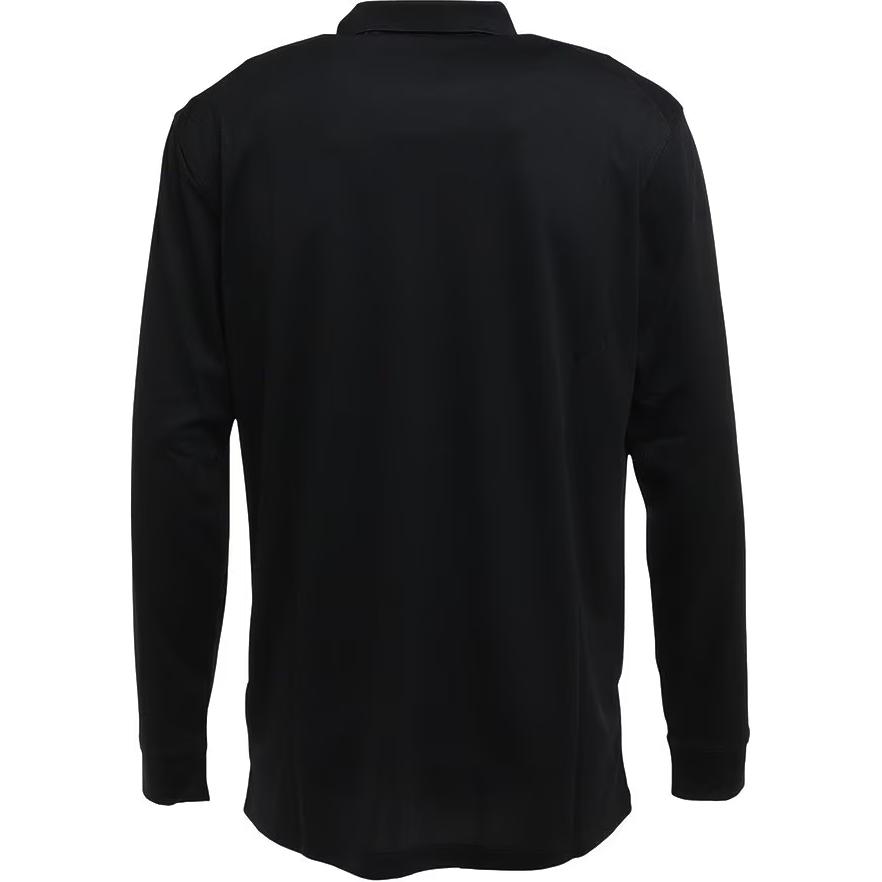 Nike Einfarbiges Langarm-Poloshirt Herren Oberteile Schwarz DN2345-010