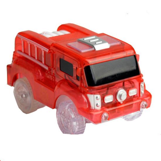 Twisted Bend A Path Toy Track Accessory Motor-driven Light Up SUV's LED Cars Set