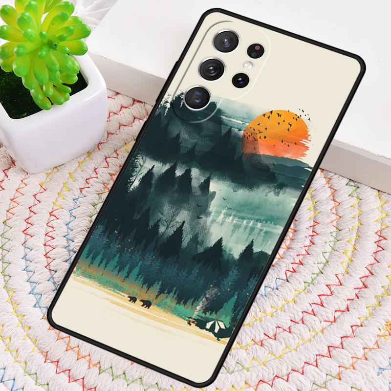 Nature Camping Art Silicone Phone Case For Samsung Galaxy Note 10 Pro S26 S25 S24 S23 S22 S21 Plus S25Ultra Capa Cover
