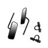 2pcs Universal Black Motorcycle Side Mirrors with Clamp Fit For 22-25mm Handlebar