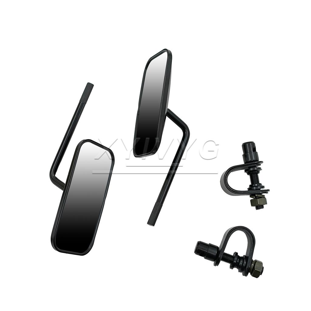 2pcs Universal Black Motorcycle Side Mirrors with Clamp Fit For 22-25mm Handlebar