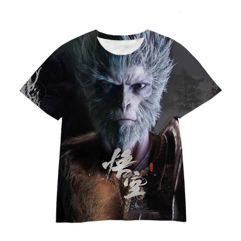 Wukong Cartoon Game 3D Digital Printed Loose Casual T-shirt