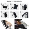 4 Steps Dog Stair Portable Folding Dog Ramps for Car SUV Truck Anti-slip Durable Die-cast Metal Pet Ramp Steps Ladder with Strap