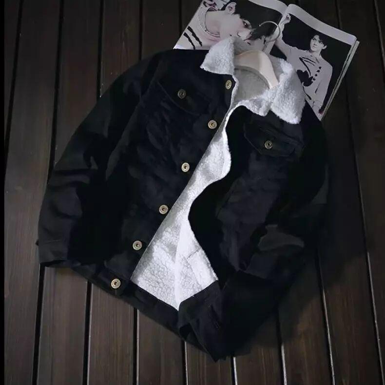 Men's Trendy All-Match Thick Winter Warm Velvet-Lined Denim Jacket